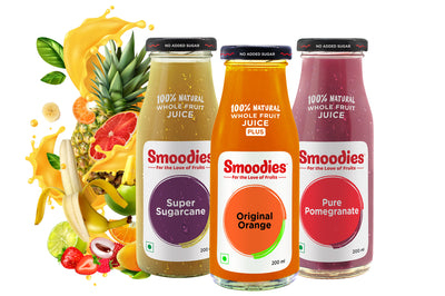 200ml pack of Smoodies Sugarcane, Pomegranate & Orange chilled bottles - 2 each (Pack of 6)