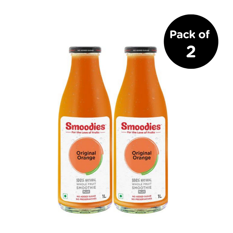 Smoodies Original Orange Juice (1L)- Pack of 2