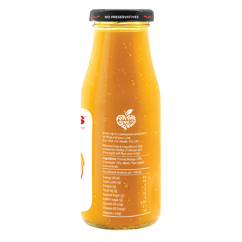 200ml Smoodies Mango Smoothie chilled bottle that says 100% natural all fruit juice
