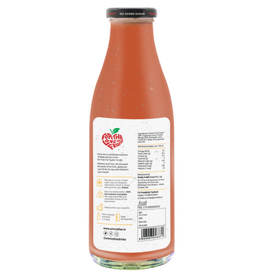 1 litre Smoodies Fruit Fest (Mixed Fruit) Juice chilled bottle that says 100% natural all fruit juice